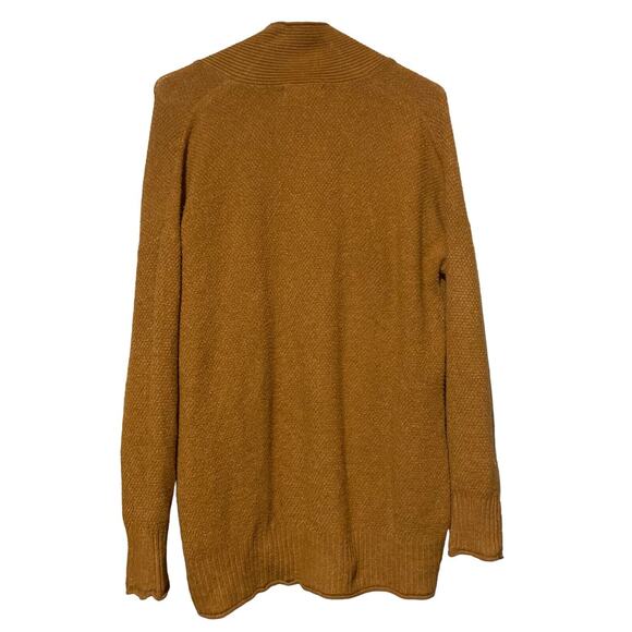 Pink Rose Brown Fuzzy Open Cardigan Sweater Women's Large Comfy Office - Picture 3 of 3